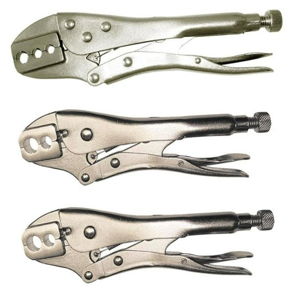 H456K 3-in-1 V-Grip Crimper Kit - 1/8" to 3/8" Hose Crimping Tool - for Brass Ferrules - Hose Repair & Assembly - Includes H4, H5, H6 Crimpers