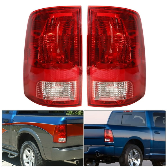 Genrics Tail Light Replacement for 2009-2018 Dodge Ram 1500 2500 3500 Taillamp Rear Break Light Lamp Assembly 55277415AF 55277414AF Passenger and Driver Side
