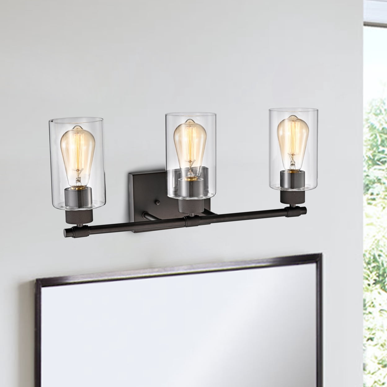 Lighting MERCY Contemporary 3 Light Rubbed Bronze Bath Vanity Fixture 22" Width