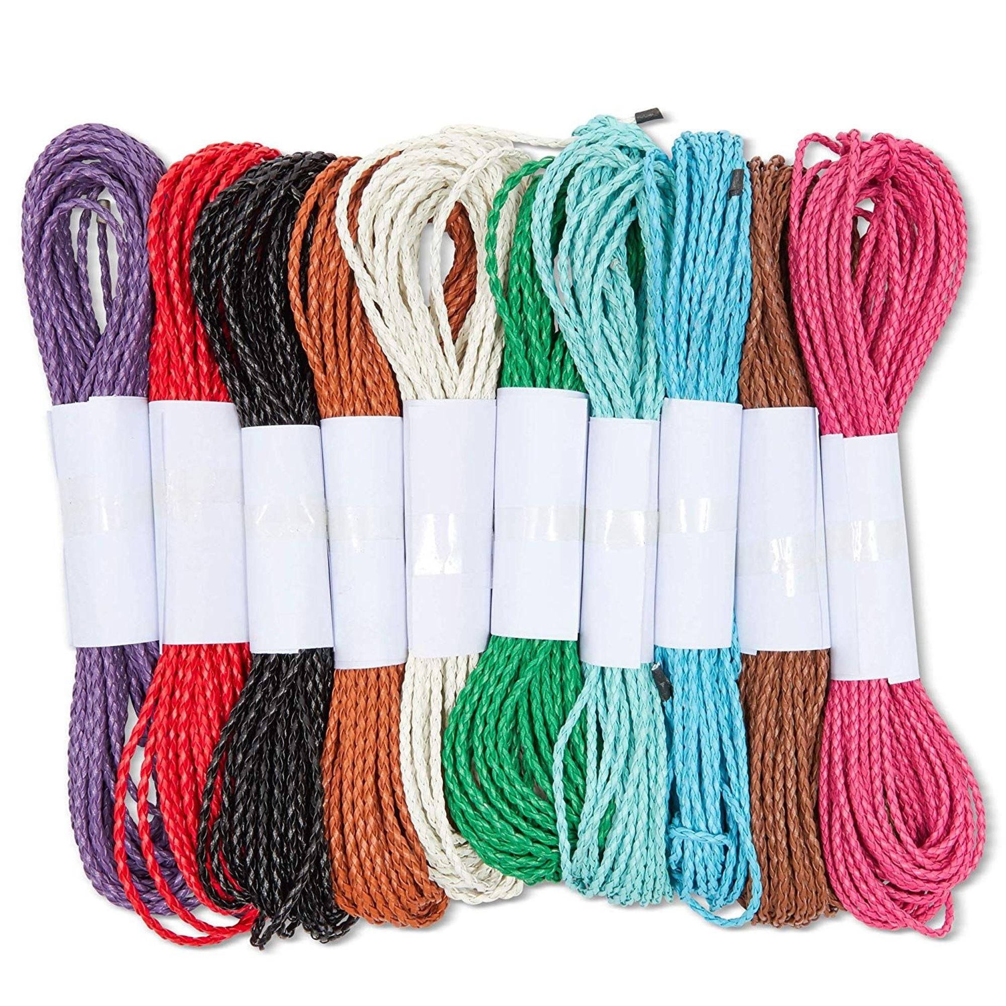 10.9 yards Each, 3mm Faux Suede Leather Cord String Braided Rope Thread