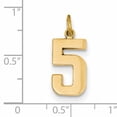 thumbnail image 4 of FJC Finejewelers 14k Yellow Gold Casted Medium Polished Number 5 Charm, 4 of 4