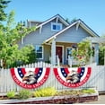 thumbnail image 6 of Red White Blue Bunting Flag, Eagle God Bless American Bunting, 4th of July, Home of The Brave, Independence Day, Memorial Day, Outdoor and Indoor, 6 of 6