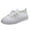 White, variant on LOVZFMLL Platform Sneakers for Women Low Top Canvas Shoes Casual Classic Trendy Fashion Lace Up Slip On Walking Shoes Black 8.5