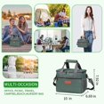 thumbnail image 4 of Bolsa Térmica Plegable iknoe 8,5L para Almuerzo, Bolsa Nevera a Prueba de Fugas Verde Grisáceo, 4 of 6