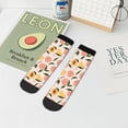 thumbnail image 7 of Pofeuu Peach With Leaves1 Print 30cm Socks, Adult Running Hiking Socks for Youth and Adult, 7 of 7
