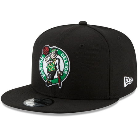 Men's New Era Black Boston Celtics Official Team Color 9FIFTY Snapback Hat