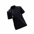 thumbnail image 1 of Chef Jacket Short Sleeve Cooking Clothes Simple Chef Kitchen Hotel Pub Coat for Restaurant Black XXXL, 1 of 1