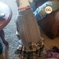 thumbnail image 4 of KYEESE Dog Sweater, Grey Turtleneck Sweater Dress with Bowtie, Dog Sweater for Medium Dogs, 2XL, 4 of 7