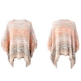 thumbnail image 3 of Babysbule Hauts pour Femmes Grande Taille Liquidation Femme Cape à Franges à Pampilles Chandail Blouse à Rayures à Franges, 3 of 4