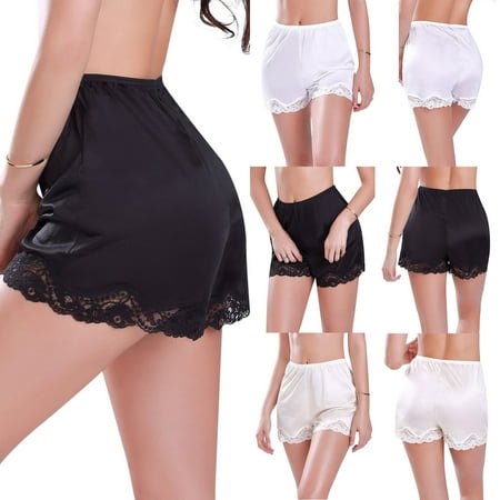 

The Noble Collection Women Lace Safety Short Pants Skirt Under Briefs Shorts Slips Ice Sil Home Sex