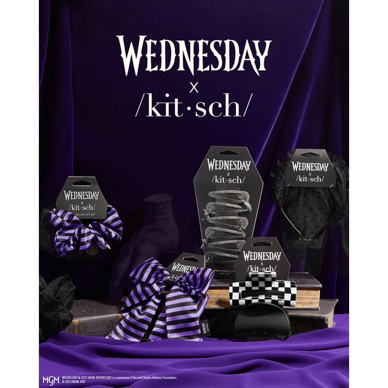 Wednesday x Kitsch Goth Snap Clips 6pc Set - Walmart.com