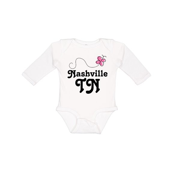Inktastic Nashville Girls Long Sleeve Baby Bodysuit