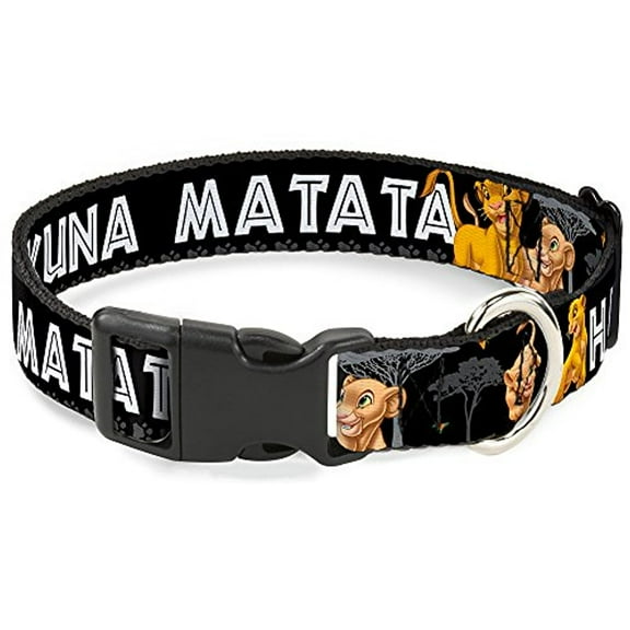 Buckle-Down BAC-WDY046-NL Breakaway Cat Collar-Lion King Simba & Nala HAKUNA MATATA, 1 2" W-9-15" Neck-Large