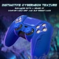 thumbnail image 6 of PlayVital Silicone Grip Skin for ps5 Controller - Anti-Slip|Premium Silicone Material Futuristic CyberMech Design|Compatible with ps5 Official Charging Dock - Blue, 6 of 9