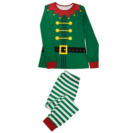 

Puloru Family Christmas Matching Pajamas Long Sleeve Tops + Long Pants
