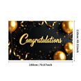 thumbnail image 3 of Elegant Black and Gold Celebratory Script Banner Decorative Backdrop Party Decorations Graduation Wedding Event Celebration Photography Props Promotions, 3 of 4