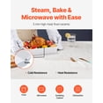 thumbnail image 5 of KFFKFF White Ceramic Cooking Tray, 9" x 13" Size, Rectangular Ovenware with Dual Grips, Oven Safe, Deep Dish for Lasagna, Casserole Serving Dish, Ideal for Thanksgiving & Christmas Gift, 5 of 9