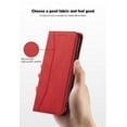thumbnail image 6 of Flip Leather Multi Card Holder Phone Case & Stand Compatible With iPhone 15 in Red, 6 of 6