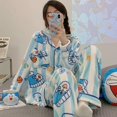 thumbnail image 1 of Sanrio-Pijama de franela de Hello Kitty para mujer, ropa de casa de franela de Coral, traje grueso con solapa, cárdigan bonito, My Kuromi Melody, Invierno, 1 of 4
