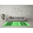 thumbnail image 3 of Ahgly Company Indoor Rectangle Abstract Emerald Green Contemporary Area Rugs, 2' x 5', 3 of 4