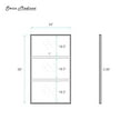 thumbnail image 5 of Claire 34 x 58 Framed Fixed 3/8 in. (10mm) Clear Tempered Glass Tub Door with Black Matte Frame, 5 of 6