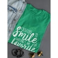 thumbnail image 3 of I Just Like To Smile Smiling Is My Favorite Ornament Lace Women Kelly Green T-Shirt, Female x-Large, 3 of 4
