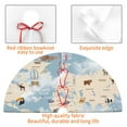 thumbnail image 6 of Kll 30" Christmas Tree Skirt Animals Travel World Map Xmas Tree Skirts Mat For New Year Xmas Holiday Party Indoor Outdoor Home Decoration, 6 of 9