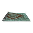 thumbnail image 2 of Ahgly Company Indoor Square Medallion Light Blue Traditional Area Rugs, 3' Square, 2 of 4