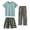 523Blue1145, variant on CAIVO Children Boys Summer Loungewear Short Sleeve Tee Shorts And Pants Three Piece Outfit Sets Kids Home Wear Breathable Clothes Sets