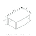 thumbnail image 4 of Furinno Turn-N-Tube No Tools 2-Tier Elevated TV Stands, Amber Pine/Black, 4 of 6