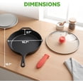 thumbnail image 7 of NutriChef 10" Pre Seasoned Nonstick Cast Iron Frying Pan w/ Lid & Handle Cover, 7 of 7