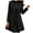 Black, variant on Women Fashion Long Sleeve Woolen Lapel Solid Color Long Jacket Coat Gray M