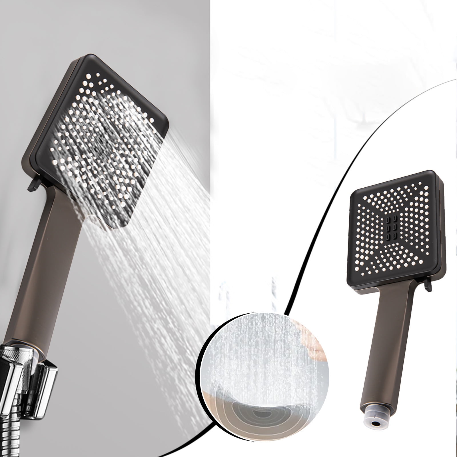 LWITHSZG Shower Head High Pressure Handheld Showerhead Hard Water High Pressure 6 Spray Modes