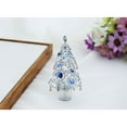 thumbnail image 2 of Matashi Chrome Plated Silver Christmas Tree Tabletop Ornament w/ Blue & Clear Crystals Home Décor, 2 of 4