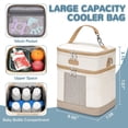 thumbnail image 4 of Bolsa térmica para leche materna Mancro de doble capa con aislamiento, color beige, 4 of 9