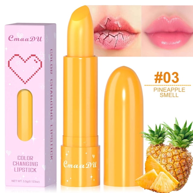 Fiudx Lápiz Labial Que Cambia de Color, Brillo de Labios con 6 Tonos Frutales, Fórmula Súper Hidratante, Tono Único con Ph Reactivo, Perfecto para Citas En La Oficina o Reuniones de Verano, Set de Ma