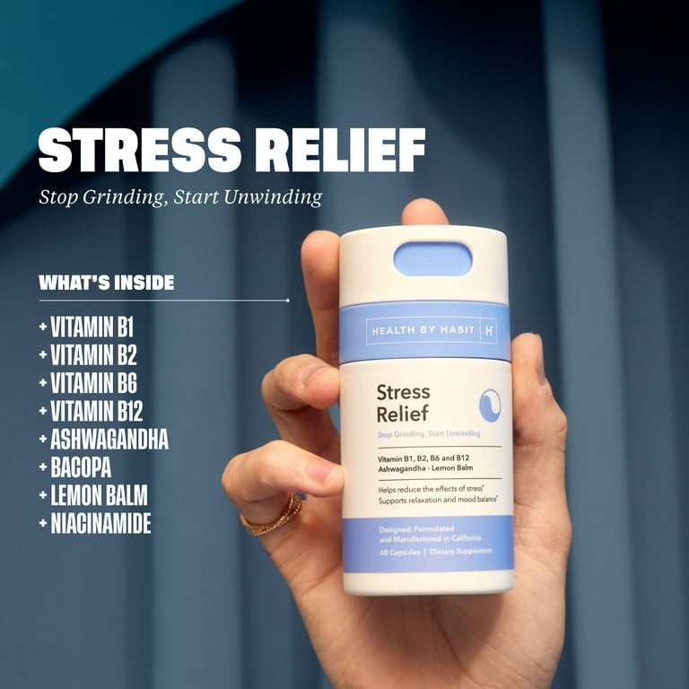 Health By Habit Stress Relief Supplement 