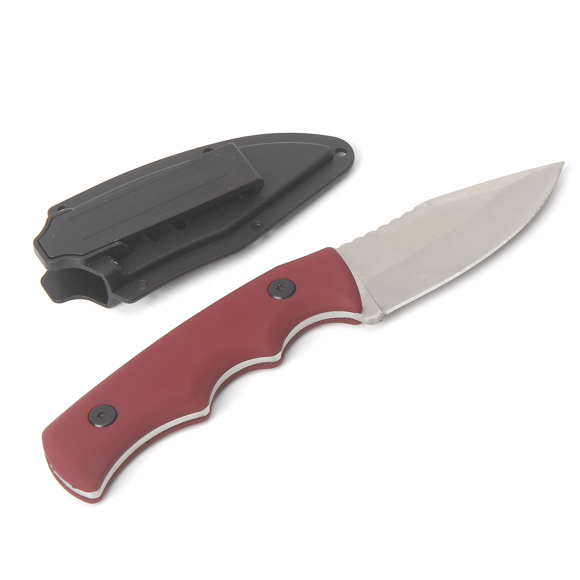 Ozark Trail 7 Stonewash Fixed Blade Knife with Protective Sheath, Black,  Model 8607# 