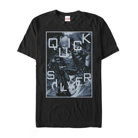 Men's Marvel X-Men Quicksilver Portrait Graphic Tee Black 5X Large