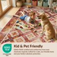 thumbnail image 4 of Design&I 2'x3' Washable Doormat Ultra-Thin & Non-Slip Skid-Resistant Boho Throw Vintage Lattice Geometric Border Southwestern Ru Door for Entryway, Indoor, 4 of 7