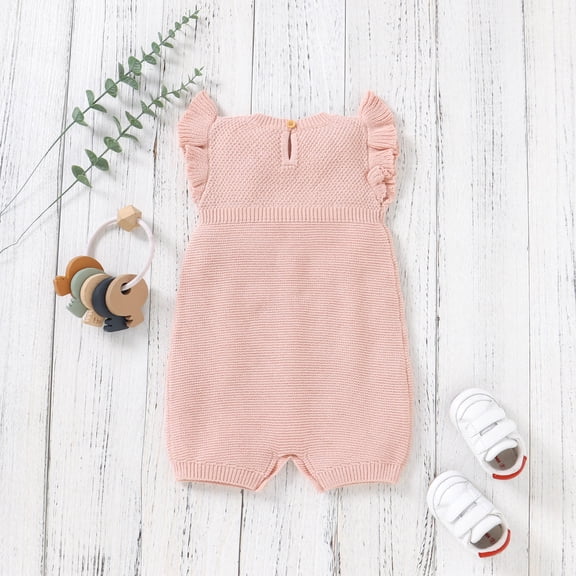 Vedolay Baby Girl Romper Girls Short Sleeve Fashion Romper,Pink 6-9 Months