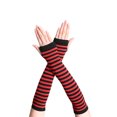 thumbnail image 1 of Bewildely 1 par de guantes sin dedos para niña, guantes de punto cómodos de estilo Simple, cubiertas de brazo para niñas, cubierta de mano para al Suministros térmicos Negro, Vino Tinto Bewildely HA059148-11, 1 of 6