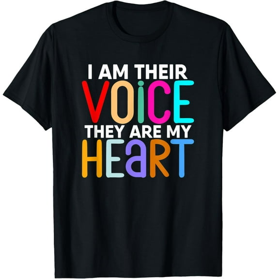 I Am Their Voice They Are My Heart Teachers Day SPED T-Shirt