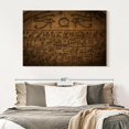 thumbnail image 5 of Elephant Stock Egyptian Hieroglyph Wall Art - Horizontal Canvas Wall Art - Hallway Wall Decor - Education Canvas - Brown And Beige Decor - 51" x 34", 5 of 6