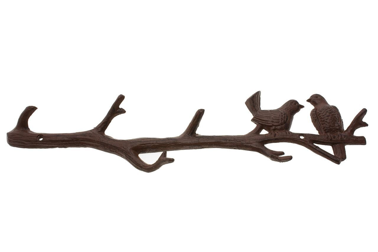 set of 3 rustic metal wall hangers Bird wall hooks