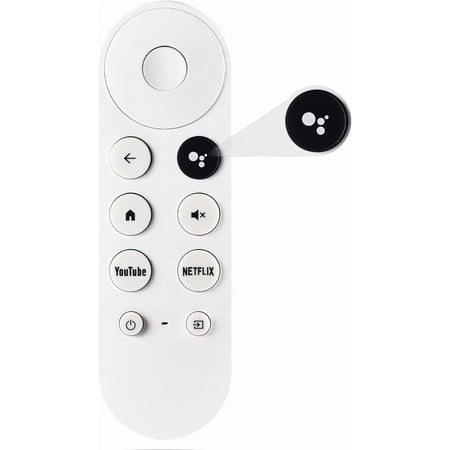 Voice Remote for Google Chromecast Control, Replacement for Google TV Remote & Google TV Streamer (Only for Snow Chromecast Google)