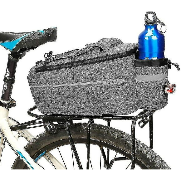 Bike Trunk Bag, Extendable Large Capacity Saddle Bags Waterproof Bicycle Rear Rack, Bike Panniersshoulder Strap