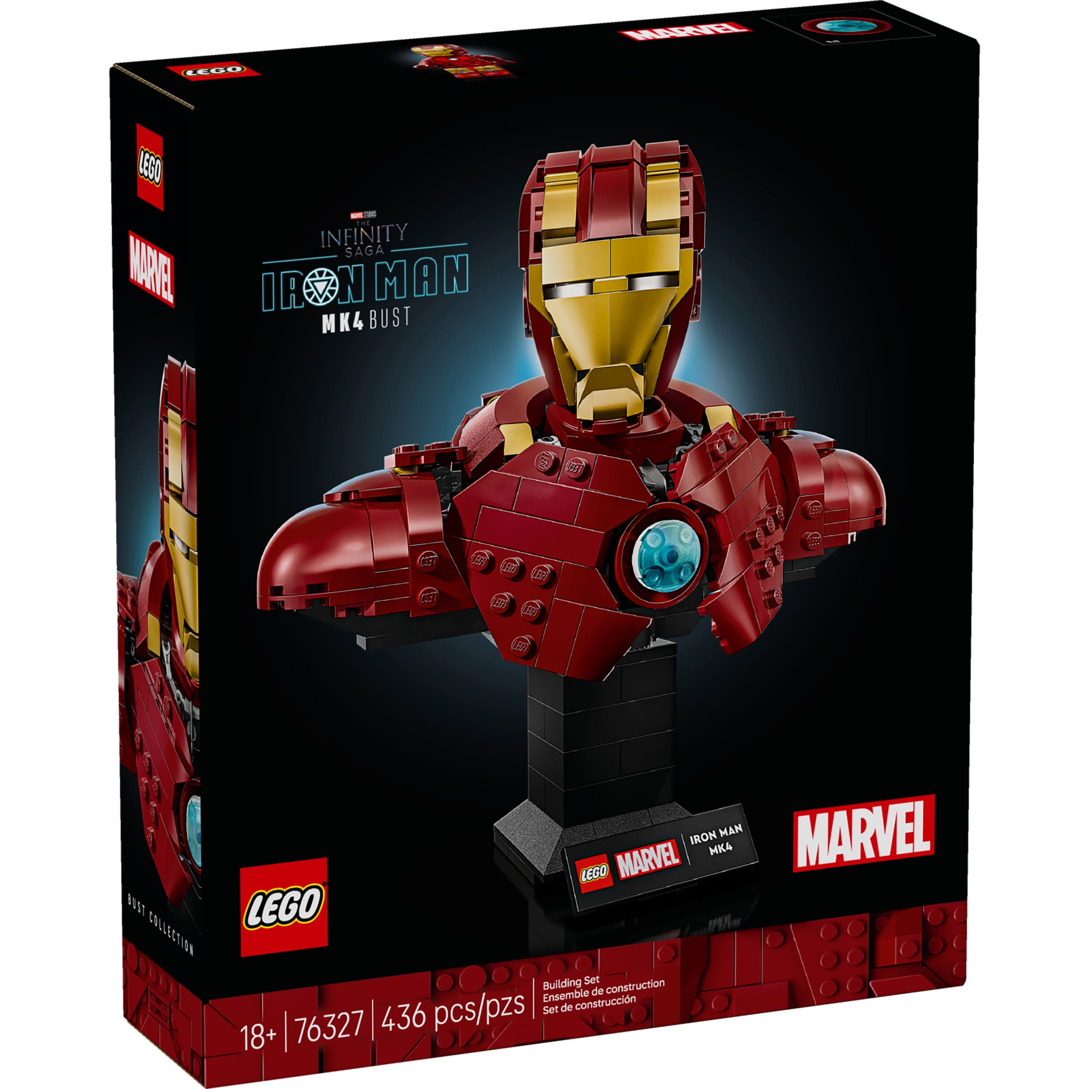LEGO Marvel Iron Man MK4 Bust - Building Kit for Adults, Ages 18+ - Includes Iron Man Minifigure - Collectible Model for Super Hero Fans - Gift for Men and Women - 76327