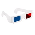 thumbnail image 2 of 3D Paper Glasses, Red and Cyan Anaglyph, White Cardboard Frame, 50 Pairs, 2 of 4