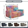 thumbnail image 3 of Jiueut Star Tie Dye Pattern Recliner Covers, Wear Resistant Recliner Chair Covers Dustproof Reclining Couch Covers for 2 Seat Loveseat Sofa, 3 of 7